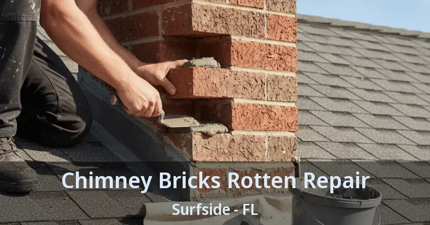 Chimney Bricks Rotten Repair Surfside - FL